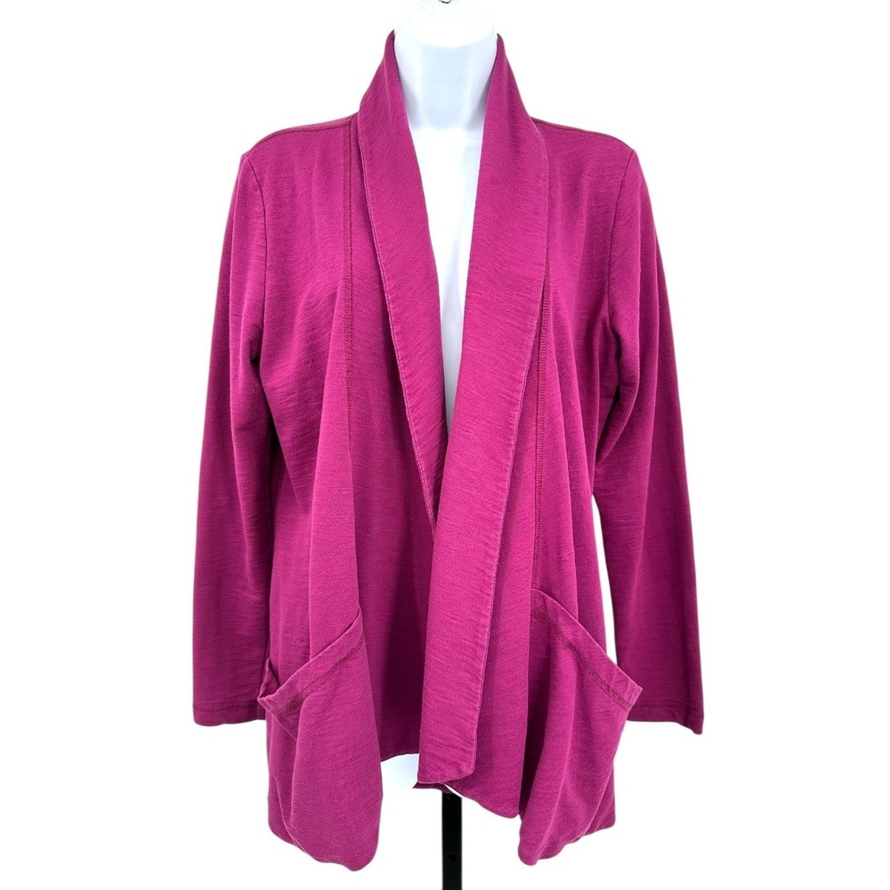 GANDER MOUNTAIN Open Cardigan Guide Series Women's Small Cotton Fuchsia Pink